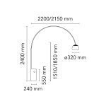 ARCO W LAMPA PODLOGOWA FLOS 1