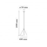 LUMINATOR W LAMPA PODLOGOWA FLOS