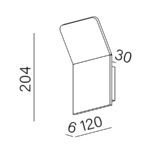 CAMBER SQUARE KINKIET W AQFORM AQUAFORM