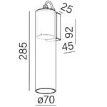 MODERN GLASS KINKIET W AQFORM AQUAFORM