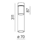 MODERN GLASS TUBE NT W AQFORM AQUAFORM