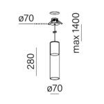 MODERN GLASS TUBE Z W 2 AQFORM AQUAFORM